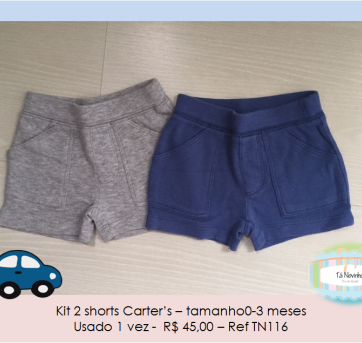 Kit 2 shorts Carters